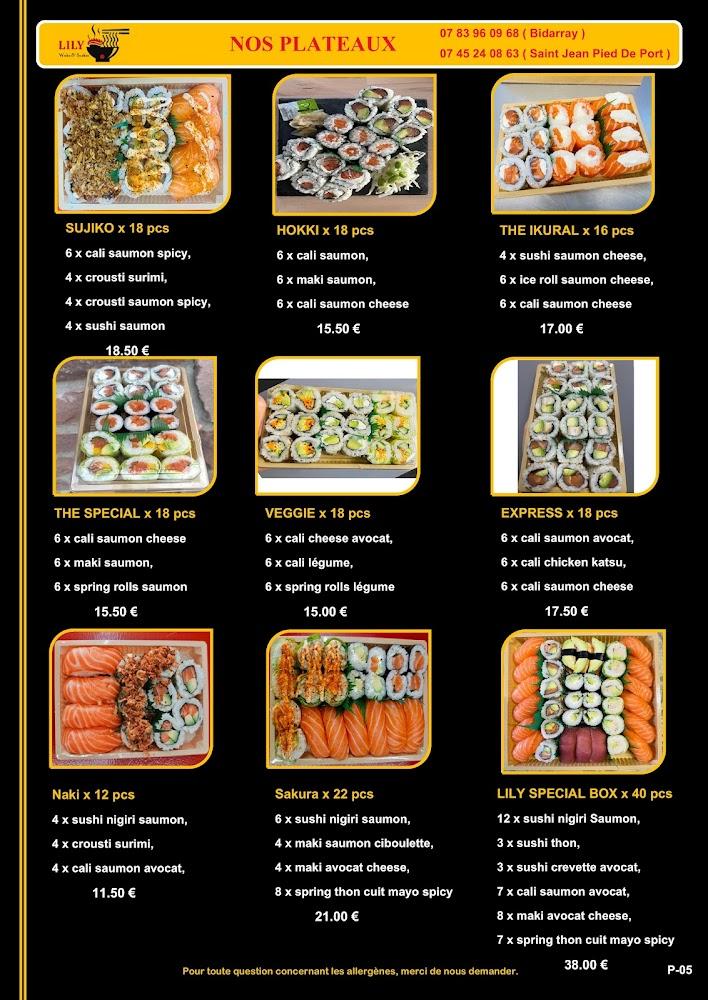 Lily woks & sushis- Saint Jean Pied De Port - Menu Image 1