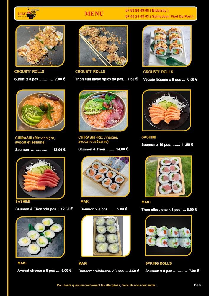 Lily woks & sushis- Saint Jean Pied De Port - Menu Image 3