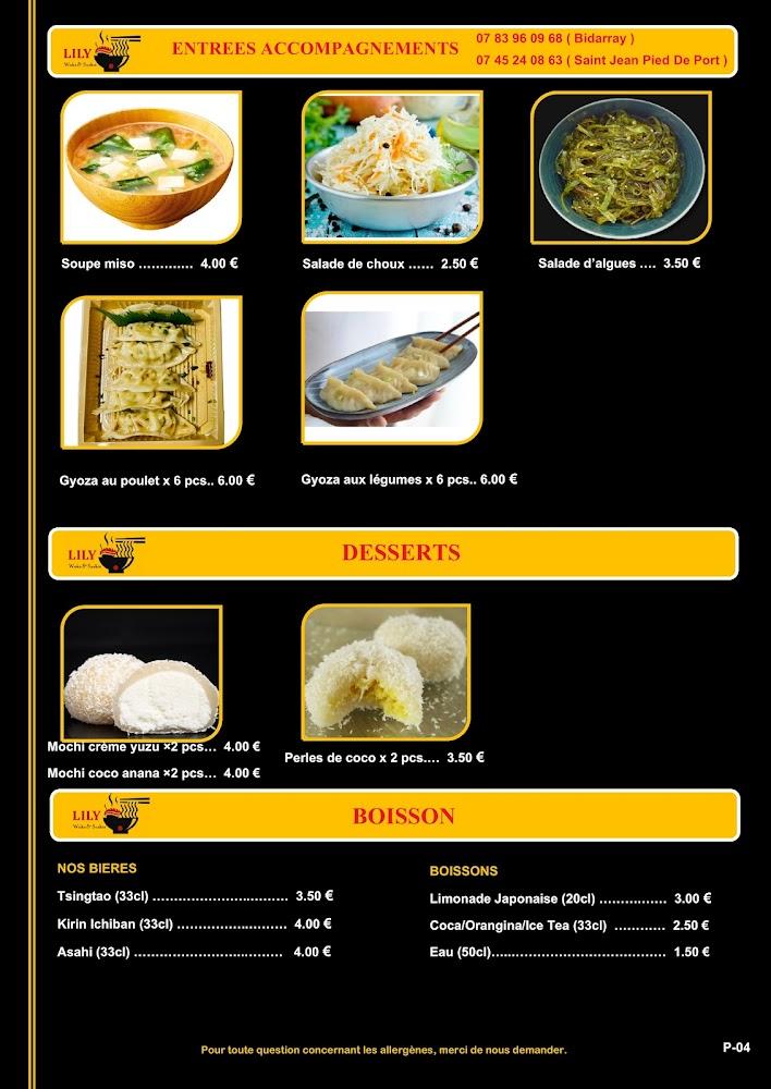 Lily woks & sushis- Saint Jean Pied De Port - Menu Image 4